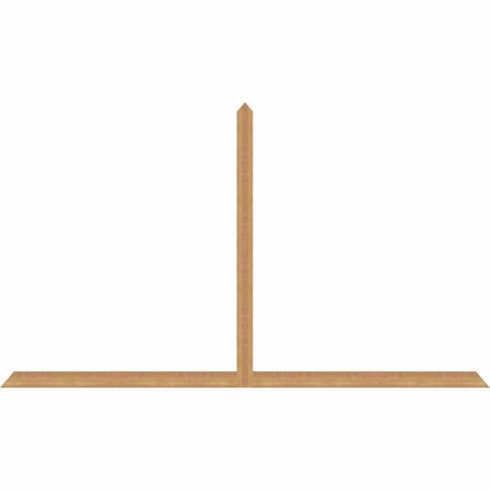 Ekena Millwork Portland Timber Gable Bracket, Western Red Cedar, 108"W x 63"H x 1 1/2"D x 3 1/2"F, 14/12 Pitch GBW108X63X0204POR00SWR